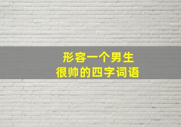 形容一个男生很帅的四字词语