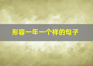 形容一年一个样的句子