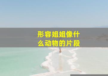 形容姐姐像什么动物的片段