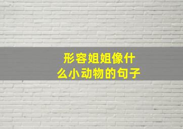 形容姐姐像什么小动物的句子