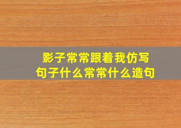 影子常常跟着我仿写句子什么常常什么造句