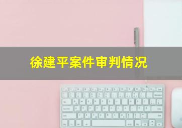 徐建平案件审判情况