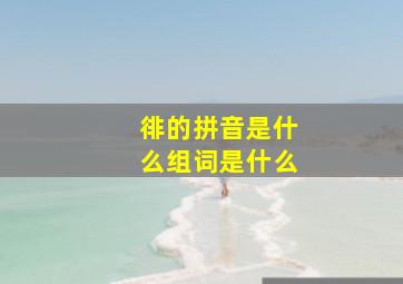 徘的拼音是什么组词是什么