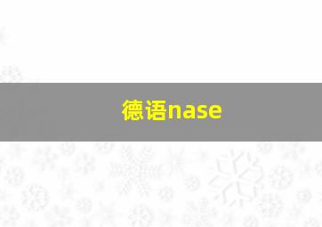 德语nase