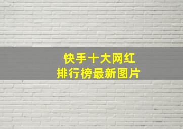 快手十大网红排行榜最新图片