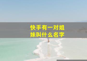 快手有一对姐妹叫什么名字