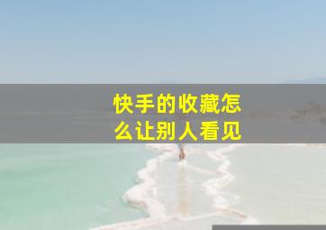 快手的收藏怎么让别人看见