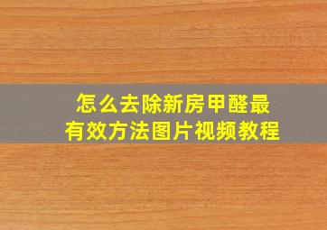 怎么去除新房甲醛最有效方法图片视频教程