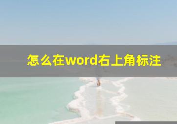 怎么在word右上角标注