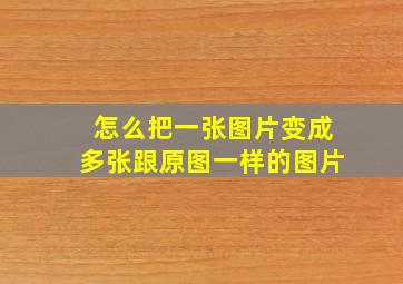 怎么把一张图片变成多张跟原图一样的图片