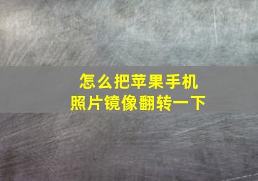 怎么把苹果手机照片镜像翻转一下