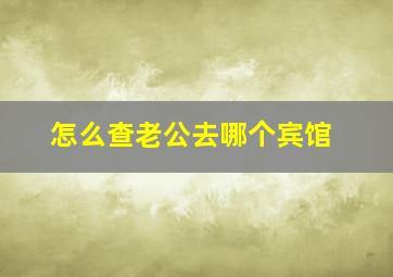 怎么查老公去哪个宾馆