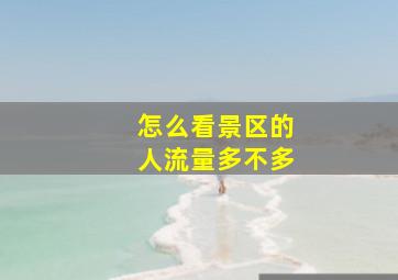 怎么看景区的人流量多不多