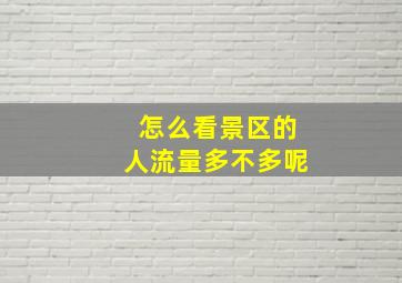 怎么看景区的人流量多不多呢