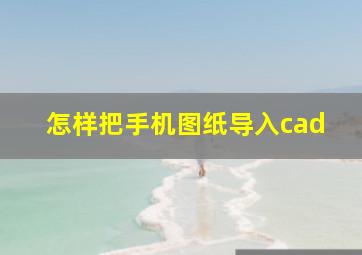 怎样把手机图纸导入cad