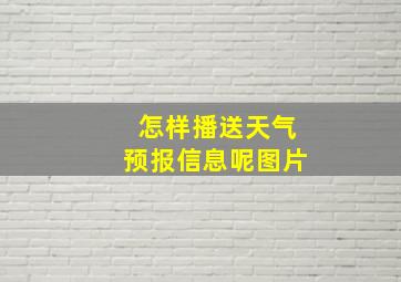 怎样播送天气预报信息呢图片