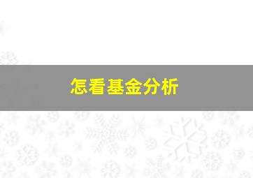 怎看基金分析