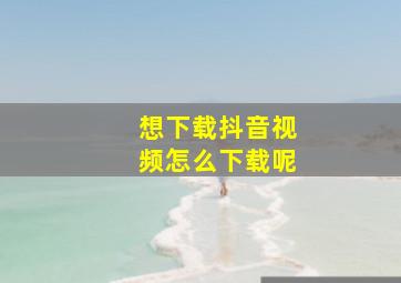 想下载抖音视频怎么下载呢