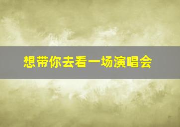 想带你去看一场演唱会