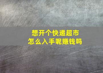 想开个快递超市怎么入手呢赚钱吗