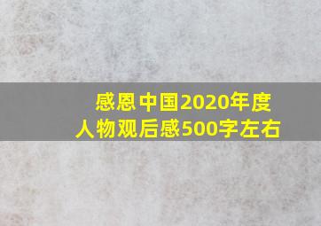 感恩中国2020年度人物观后感500字左右