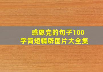 感恩党的句子100字简短精辟图片大全集