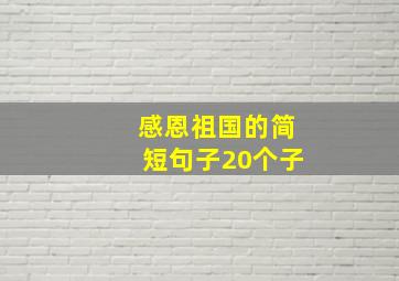 感恩祖国的简短句子20个子