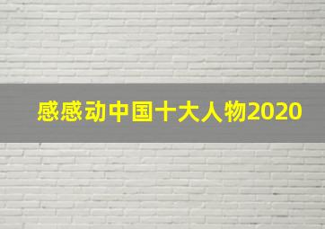 感感动中国十大人物2020