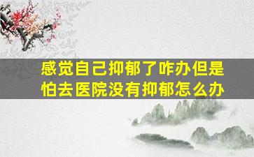 感觉自己抑郁了咋办但是怕去医院没有抑郁怎么办