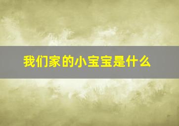 我们家的小宝宝是什么