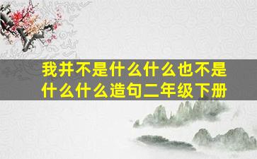 我并不是什么什么也不是什么什么造句二年级下册