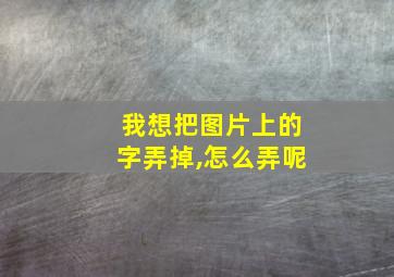 我想把图片上的字弄掉,怎么弄呢