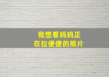 我想看妈妈正在拉便便的照片