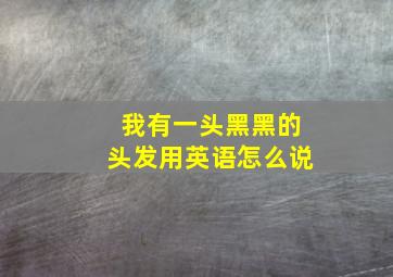 我有一头黑黑的头发用英语怎么说