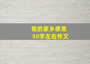 我的家乡感受50字左右作文