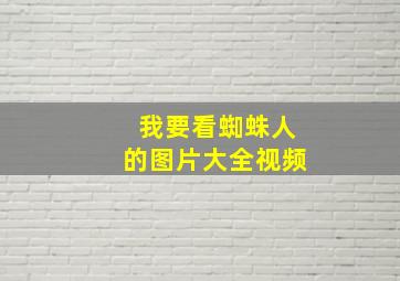 我要看蜘蛛人的图片大全视频