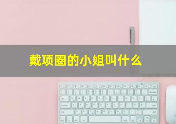 戴项圈的小姐叫什么