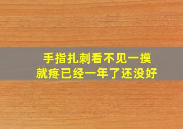 手指扎刺看不见一摸就疼已经一年了还没好