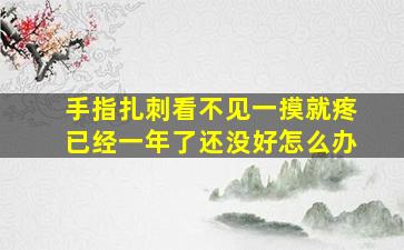 手指扎刺看不见一摸就疼已经一年了还没好怎么办