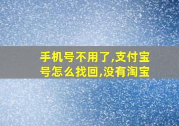 手机号不用了,支付宝号怎么找回,没有淘宝