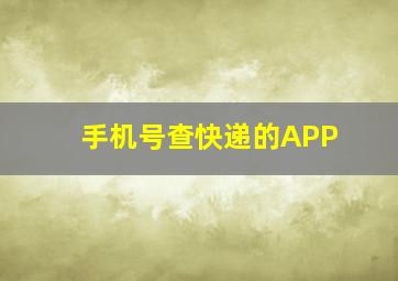 手机号查快递的APP