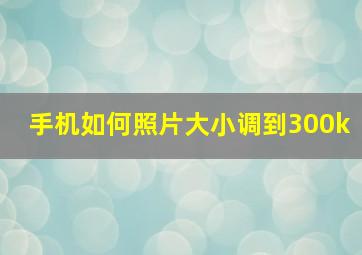 手机如何照片大小调到300k