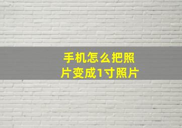 手机怎么把照片变成1寸照片