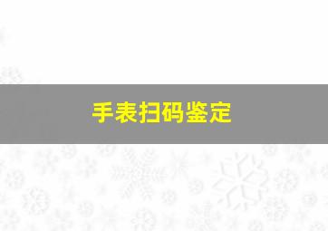 手表扫码鉴定