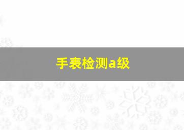 手表检测a级