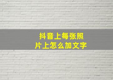 抖音上每张照片上怎么加文字