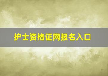 护士资格证网报名入口