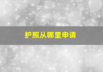 护照从哪里申请