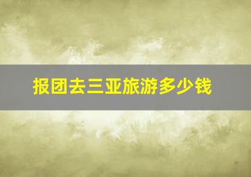 报团去三亚旅游多少钱