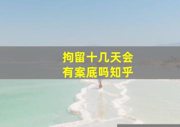 拘留十几天会有案底吗知乎